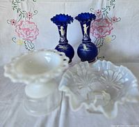 Group shot showing all four glass items