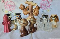 Group shot of all shakers showing variety and condition