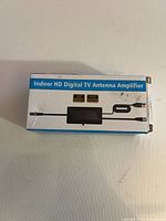Front of retail box showing product image and label Indoor HD Digital TV Antenna Amplifier