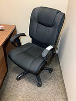 Front angled view showing seat, backrest, armrests, and base