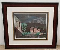 Full view of framed Casson lithograph