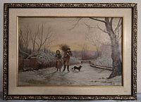 Full view of framed painting