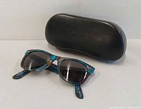 Sunglasses front view with case