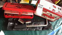Snap-on tap and die set case with contents, Gorilla lug wrench with sockets, Snap-on bank box