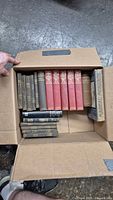 Open box showing all vintage hardcovers