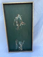 Full view of framed abstract painting