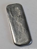 Top view of pewter ingot bar