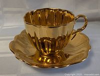 Teacup and saucer full view