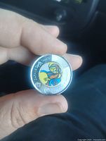 Reverse side showing colourized artist image and CANADA DOLLARS legend