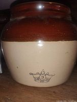 Front view showing two-tone glaze and crown 3 mark