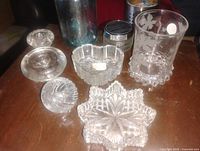 Group view showing all glass items