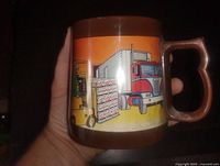 Left side view showing truck and forklift graphics