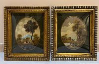 Both framed paintings side by side showing frames and scenes