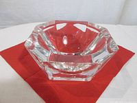 Top angled view showing faceted exterior and round interior