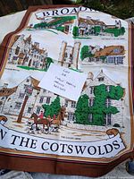 Cotswolds scenic tea towel full view