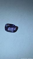 Cushion cut lavender purple spinel front view
