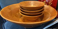 Large serving bowl with four smaller bowls nested inside