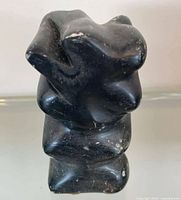 Full view of the soapstone carving front/side