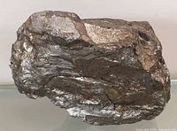 Front view of metallic magnetic stone