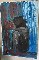 Full view of signed Cathy Brady painting on canvas