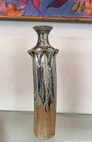 Full view of vase front showing shape and glaze