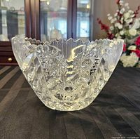 Entire bowl front view showing overall shape, pattern and rim