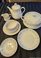 Group view of all Taiko Fine China serving pieces