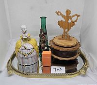 Group shot showing all five items on vanity tray