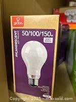 Globe incandescent 50/100/150 W bulb box