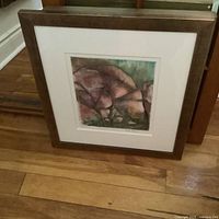 Full view of framed Beth Bailey print with mat and frame