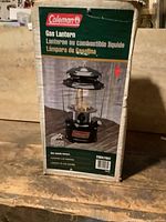 Front view of box showing Coleman branding and lantern image