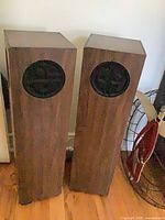 Front view of both Epicure tower speakers