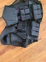 Full view of weighted vest showing pockets and straps