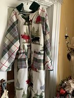 Full view of Manager fleece coat hanging