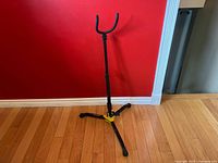 Full view of Hercules sax stand fully extended