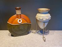 Both vases side by side showing size and form