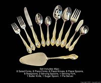 Full set laid out showing all 11 utensil types and counts