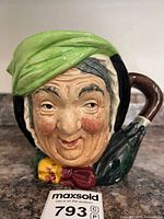 Front view of Royal Doulton Sairey Gamp jug