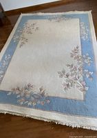 Full view of rug showing overall design and condition