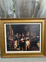 Front view of framed print showing image and frame detail