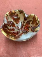 Top view of freeform Murano glass vide poche