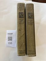 Spine view showing titles, publisher and volume numbers