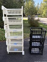 White and black stacks side by side showing quantity and style