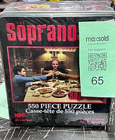 Front view of sealed Sopranos 550-piece puzzle box