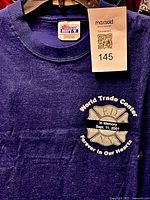 Front chest area showing memorial emblem and tag