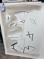 Front view of the entire abstract artwork on paper