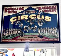 Front view of framed Ringling Bros. and Barnum & Bailey circus poster