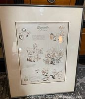 Framed Kewpieville magazine page showing entire front view