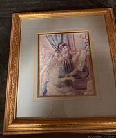 Full view of framed print showing artwork, matting and frame