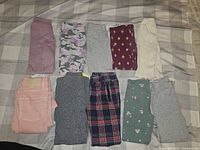 All ten folded pairs displayed